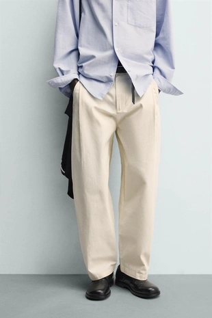 Брюки BALLOON FIT с защипами- Заказать в России