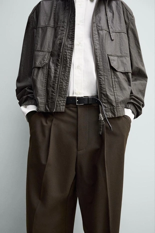 Брюки WIDE FIT со складками- Заказать в России