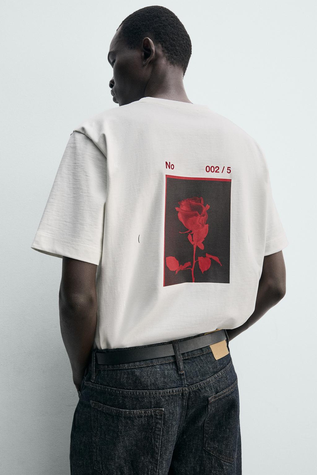 ФУТБОЛКА С ЦВЕТОЧНЫМ ПРИНТОМ