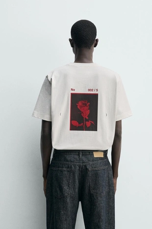 Футболка с цветочным принтом- Заказать в России