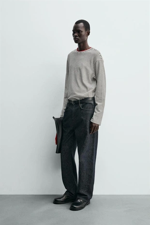 Футболка в контрастную полоску- Заказать в России