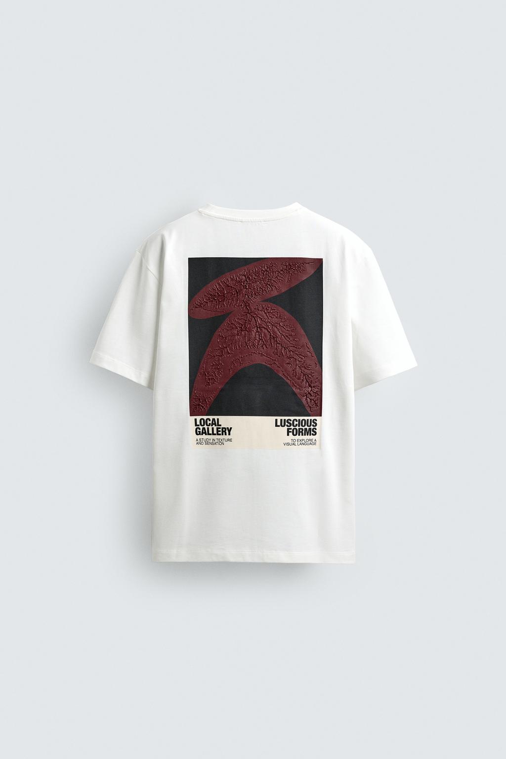 ФУТБОЛКА С РЕЛЬЕФНЫМ ПРИНТОМ