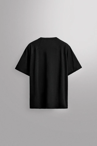 Термофутболка из жаккардовой ткани в полоску с шерстью