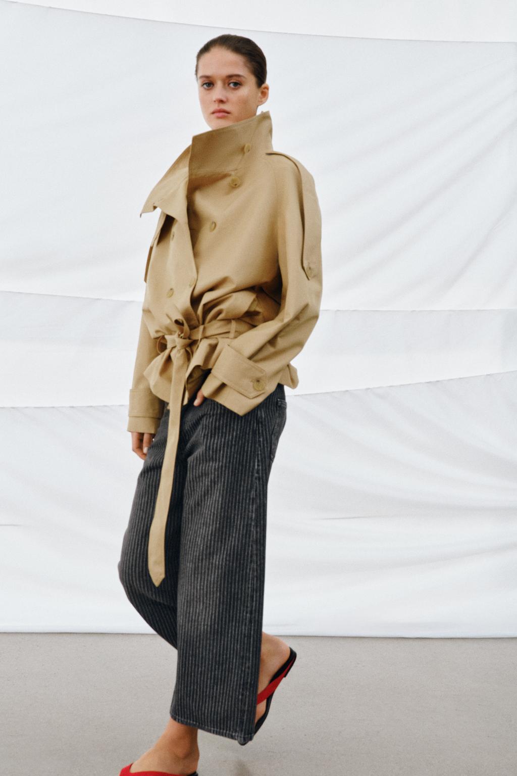 ДЖИНСЫ ZW COLLECTION КЮЛОТЫ СО СРЕДНЕЙ ПОСАДКОЙ В ПОЛОСКУ