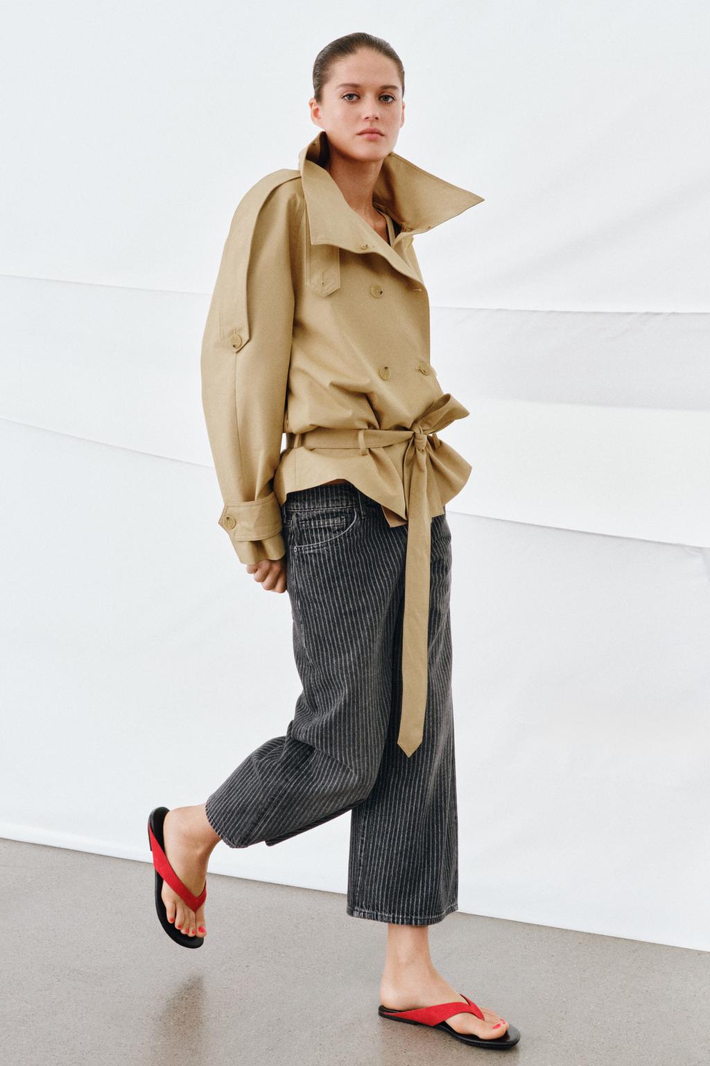 ДЖИНСЫ ZW COLLECTION КЮЛОТЫ СО СРЕДНЕЙ ПОСАДКОЙ В ПОЛОСКУ