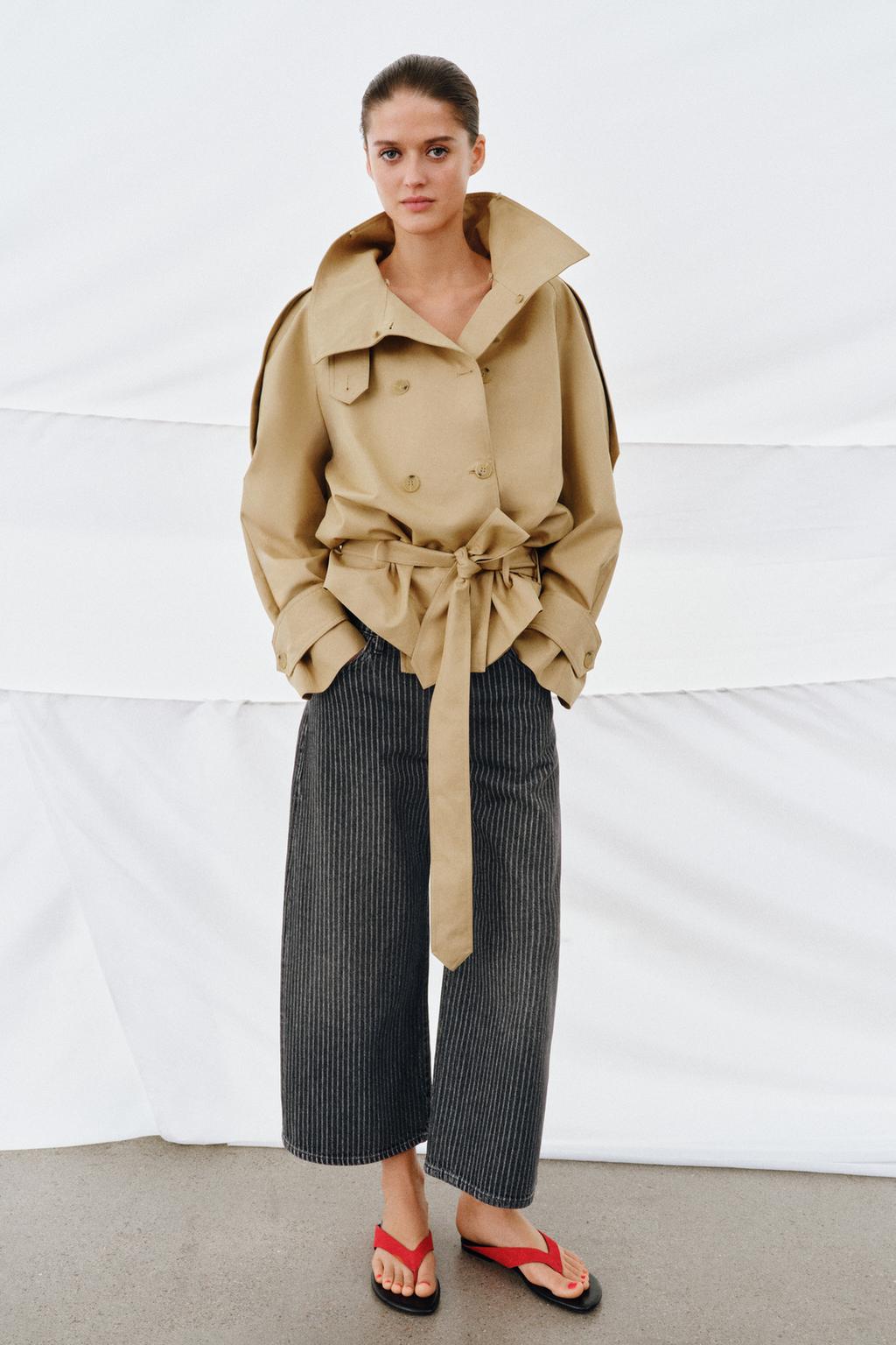 ДЖИНСЫ ZW COLLECTION КЮЛОТЫ СО СРЕДНЕЙ ПОСАДКОЙ В ПОЛОСКУ