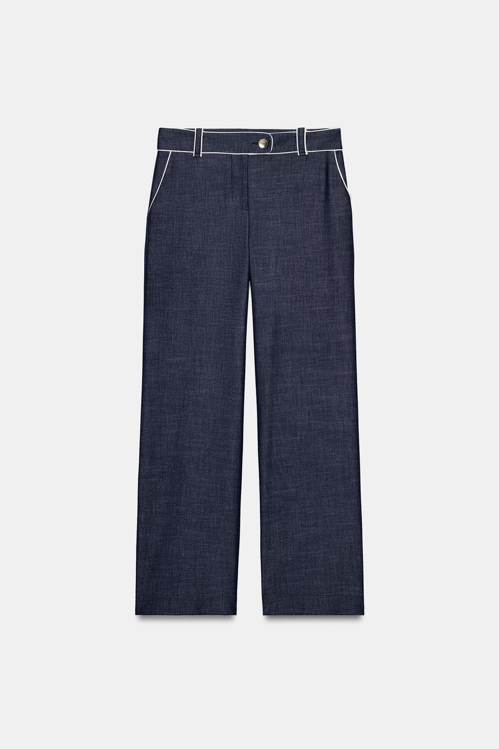 ШИРОКИЕ БРЮКИ С КОНТРАСТНЫМИ ВСТАВКАМИ