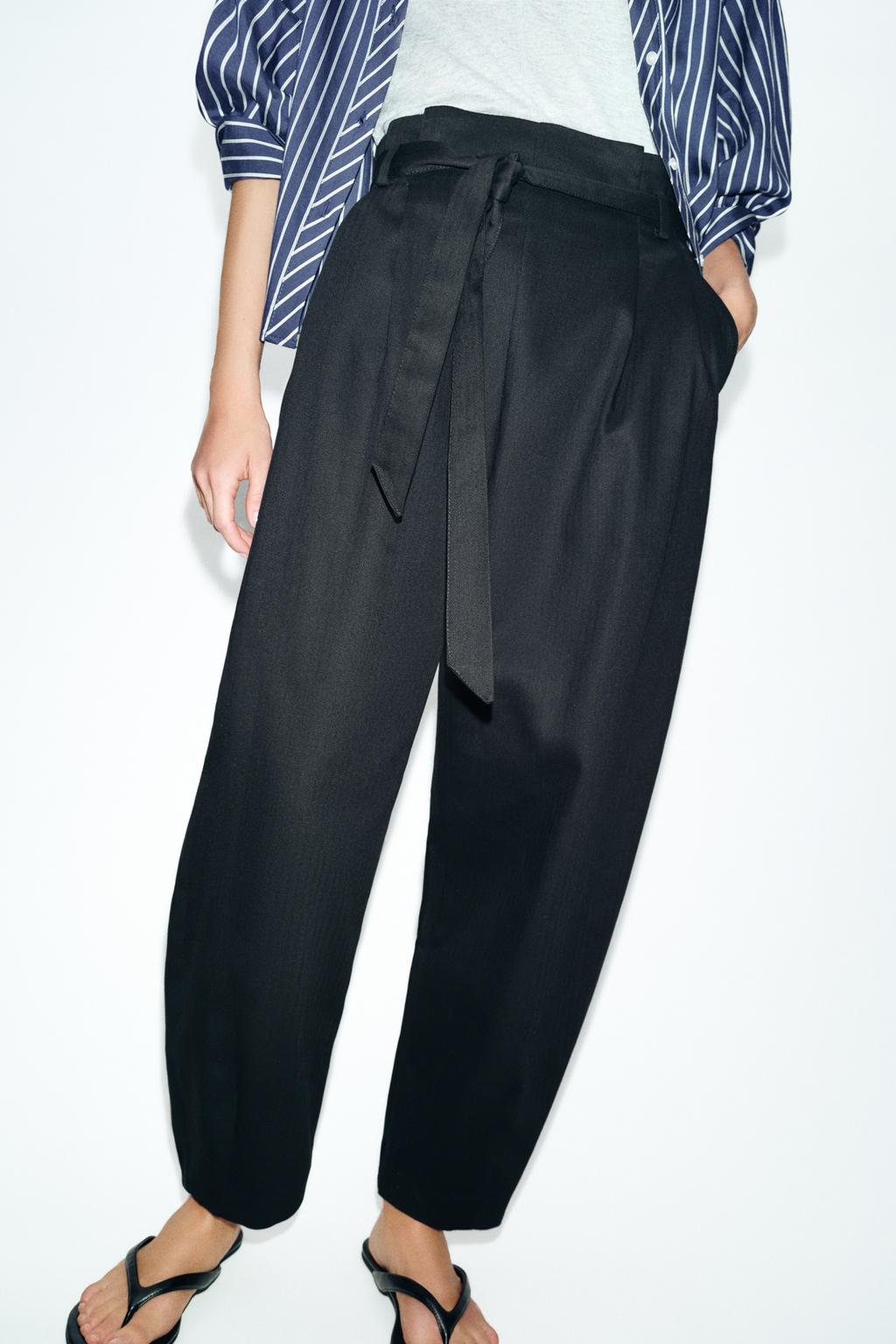 БРЮКИ PAPERBAG С РЕМНЕМ