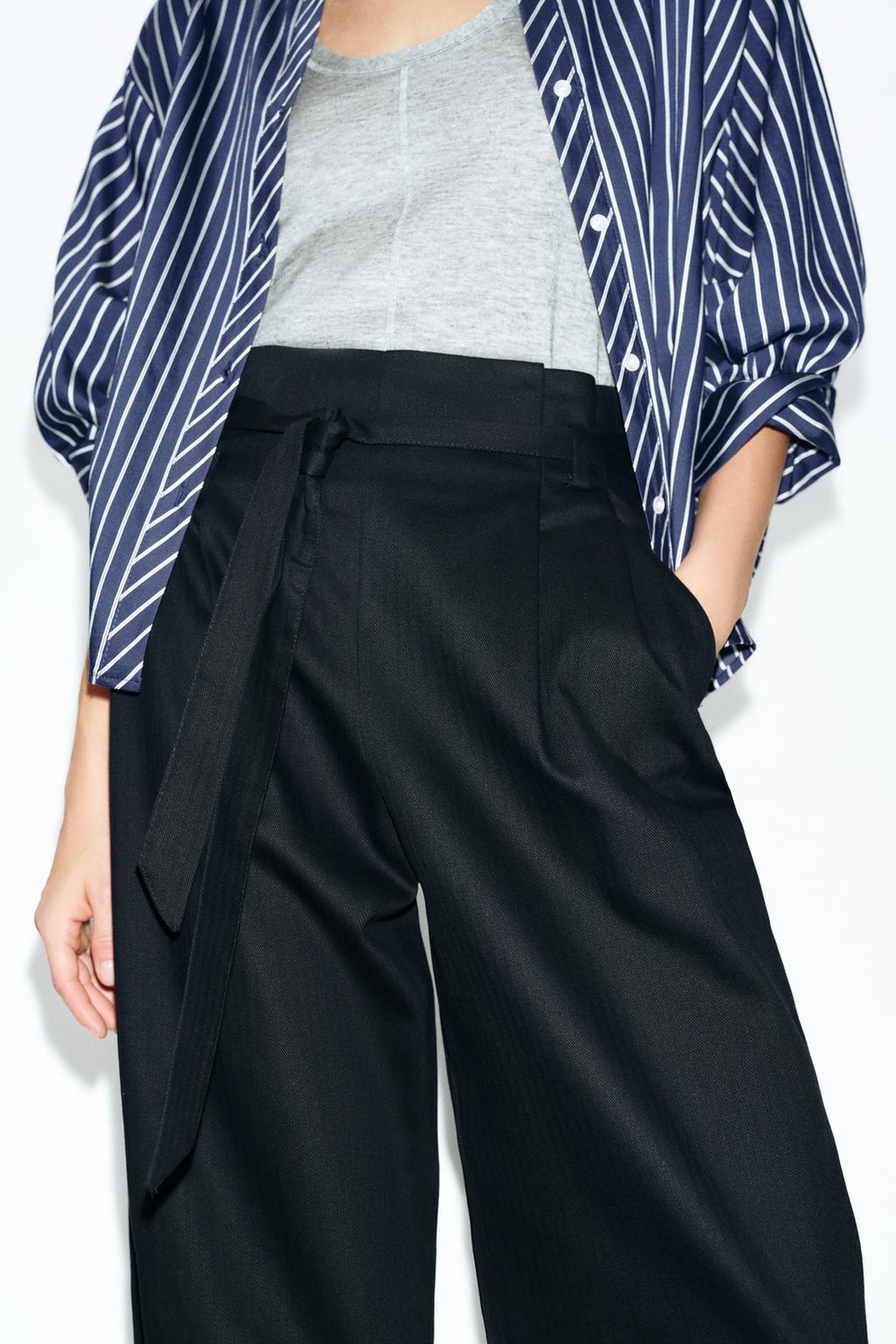 БРЮКИ PAPERBAG С РЕМНЕМ