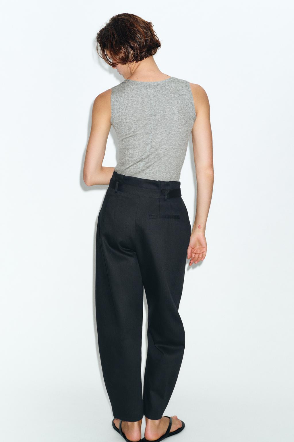 БРЮКИ PAPERBAG С РЕМНЕМ