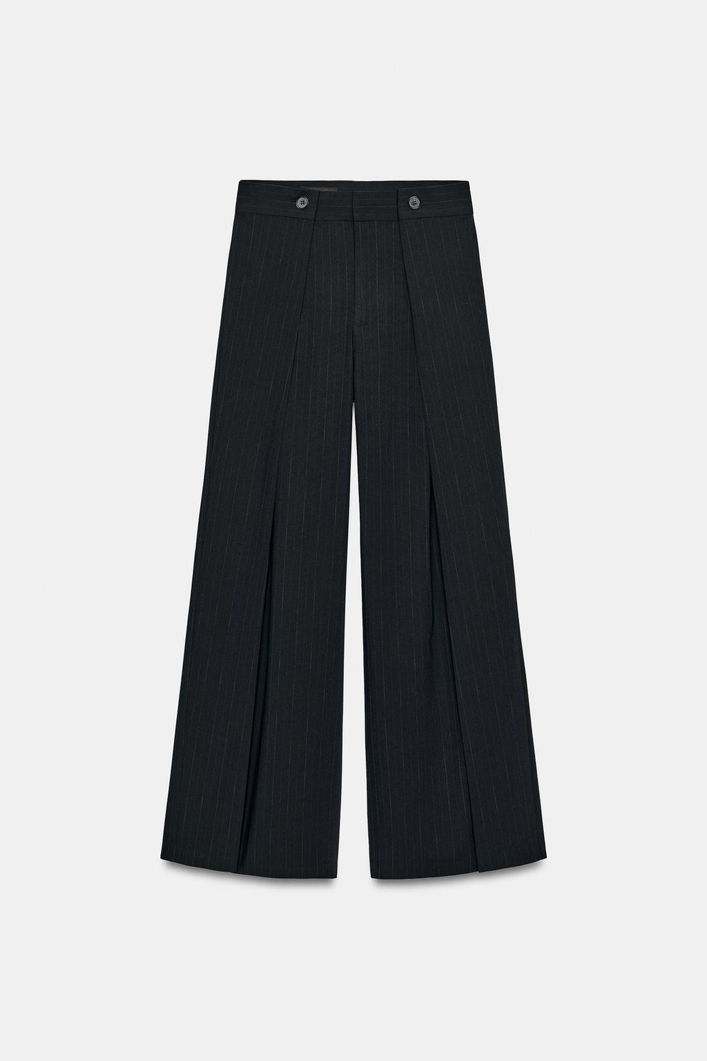 БРЮКИ В ТОНКУЮ ПОЛОСКУ СО СКЛАДКАМИ