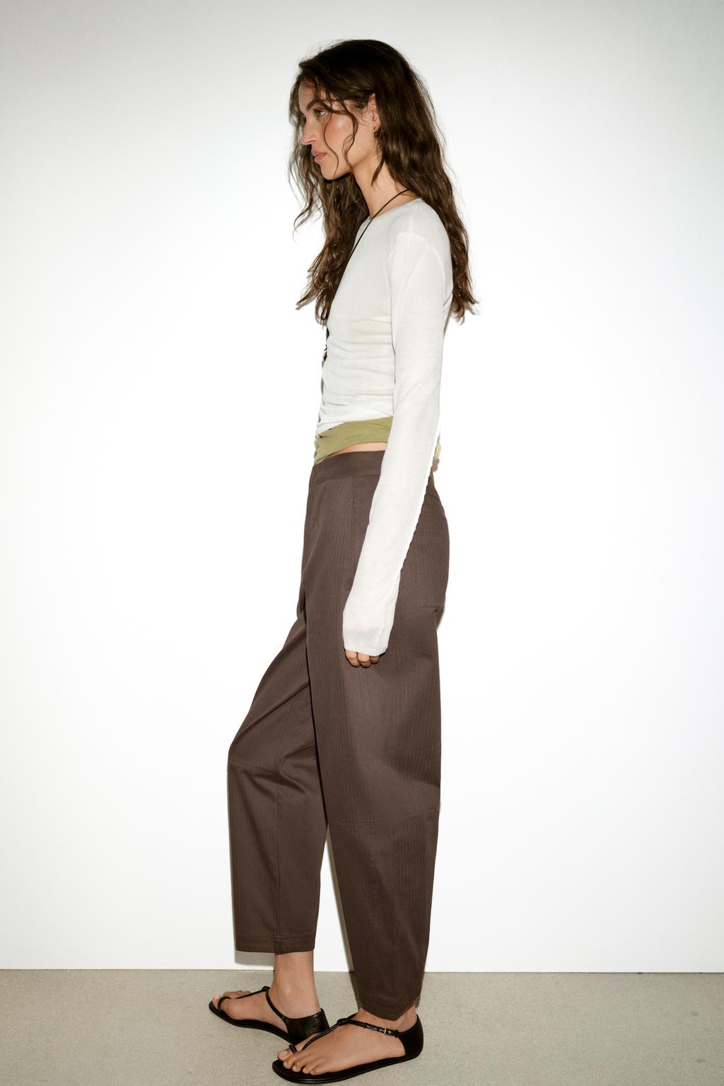 БРЮКИ BARREL В ЕЛОЧКУ