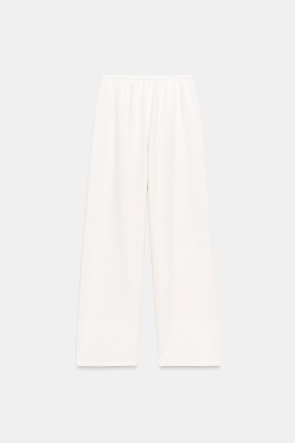 БРЮКИ WIDE LEG ИЗ ТКАНИ В ДЕРЕВЕНСКОМ СТИЛЕ