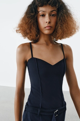 Брюки из крепа с поясом- Заказать в России