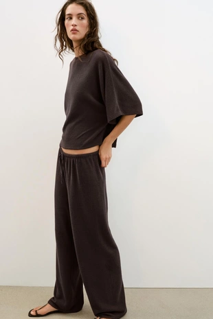 Топ в стиле рустик с короткими рукавами- Заказать в России