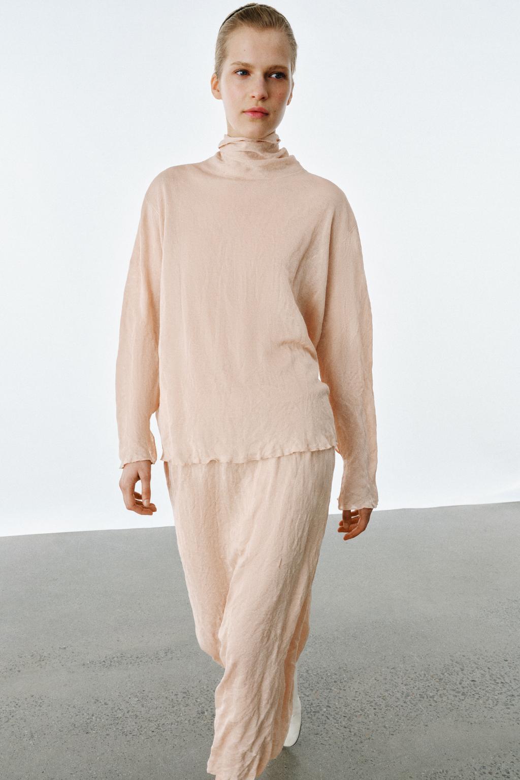 ЮБКА МИДИ ИЗ ЖАТОГО ТРИКОТАЖА