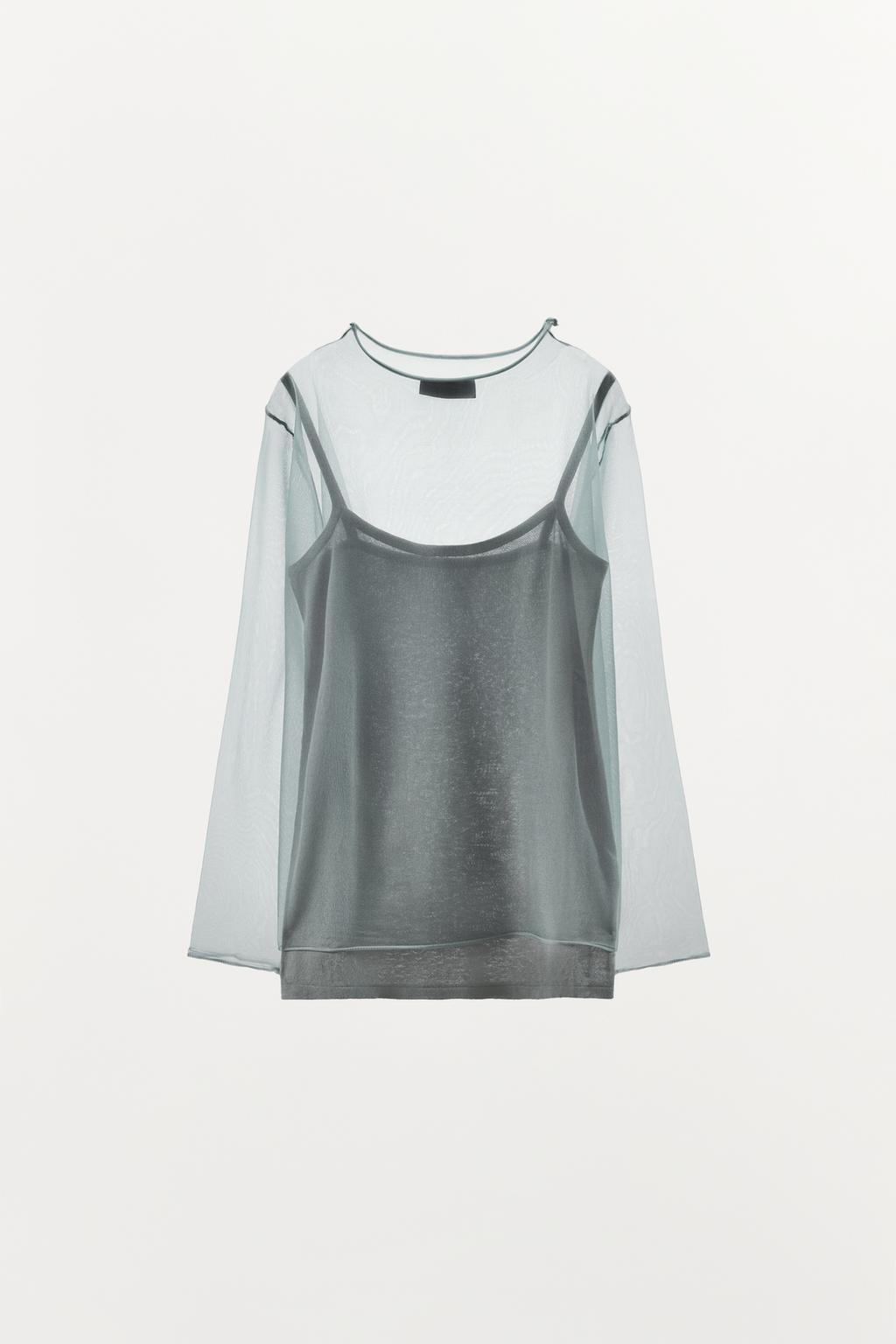 ПОЛУПРОЗРАЧНЫЙ ТРИКОТАЖНЫЙ ТОП