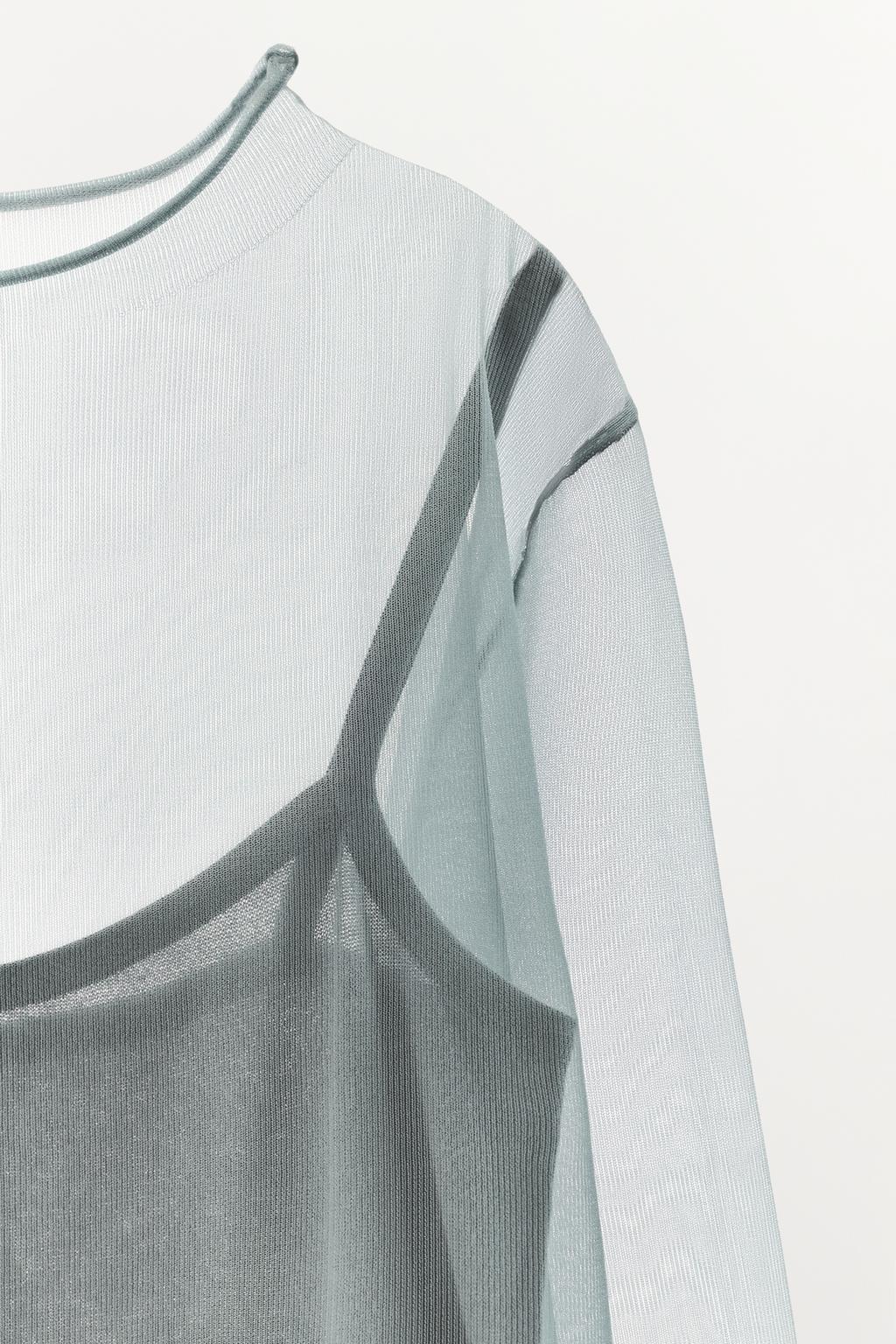 ПОЛУПРОЗРАЧНЫЙ ТРИКОТАЖНЫЙ ТОП