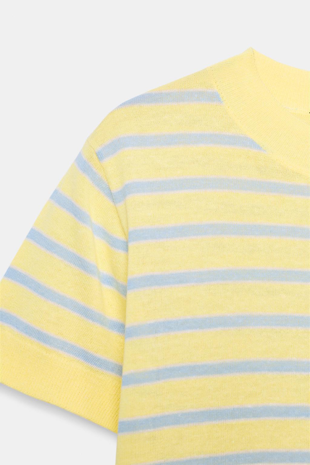 ДЖЕМПЕР В ПОЛОСКУ С КОРОТКИМ РУКАВОМ