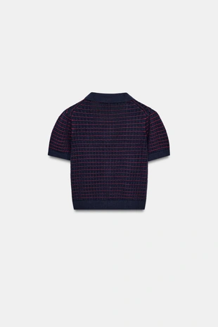 Трикотажный топ с воротником бобо- Заказать в России