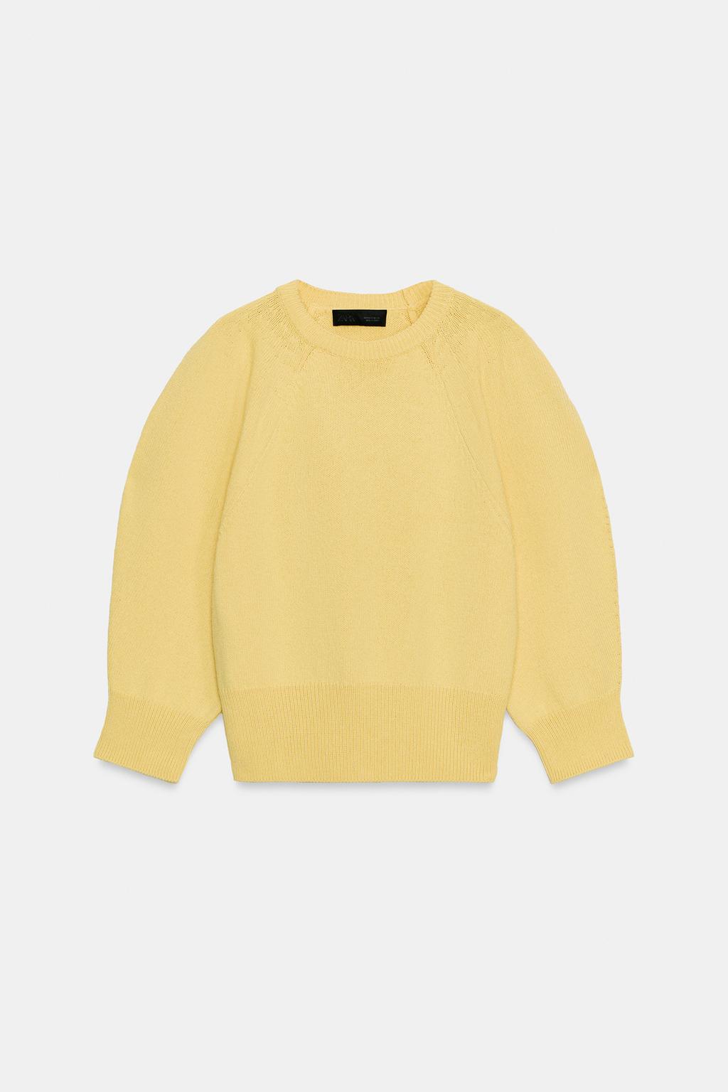 【韓国モデル】UTAA ユタ 長袖 ニット セーター S イエロー ゴルフ Zara Свитер с объемными рукавами - Цвет желтый - yellow | 6236/006