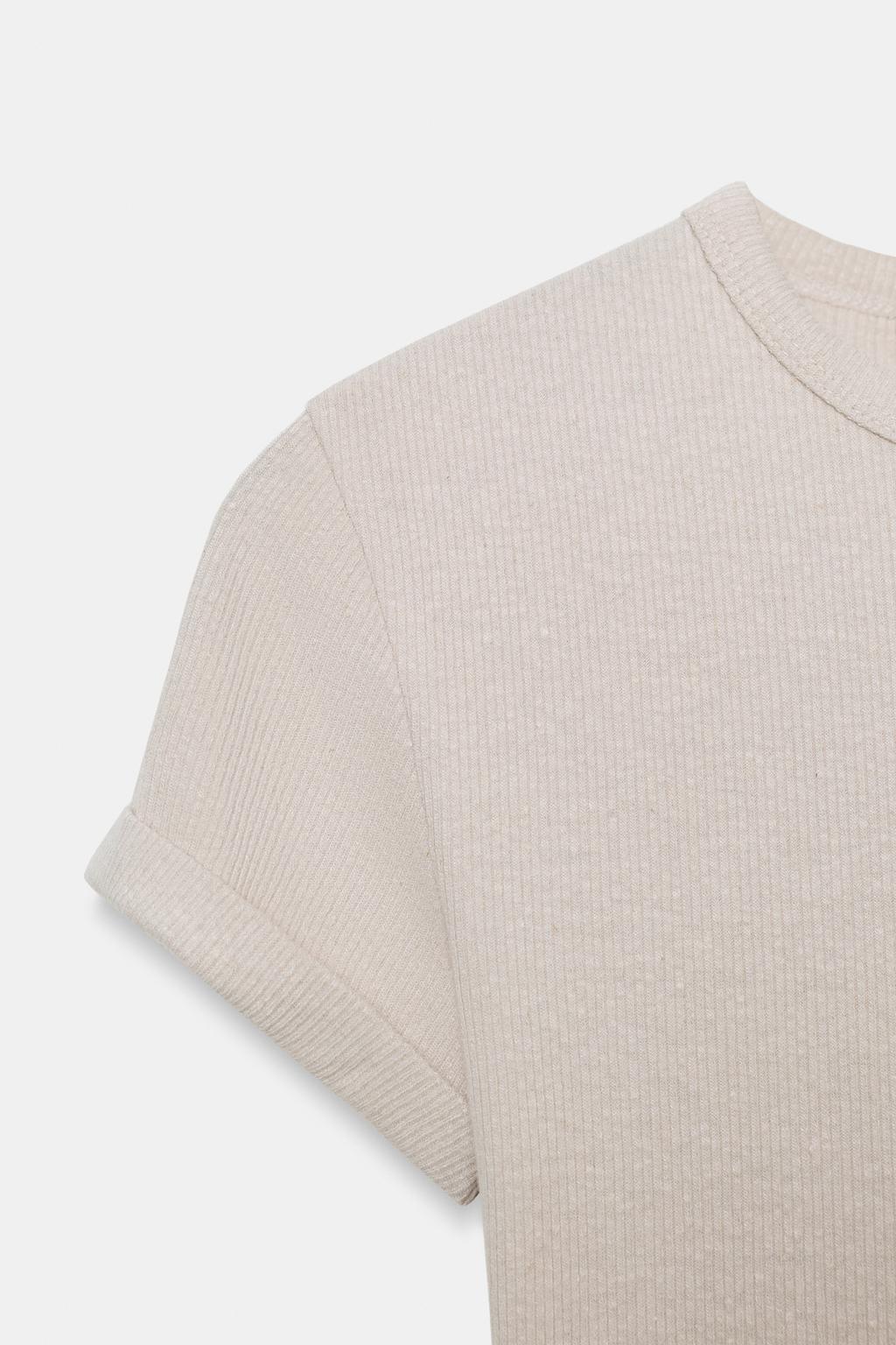 ФУТБОЛКА В СТИЛЕ РУСТИК СО ЛЬНОМ