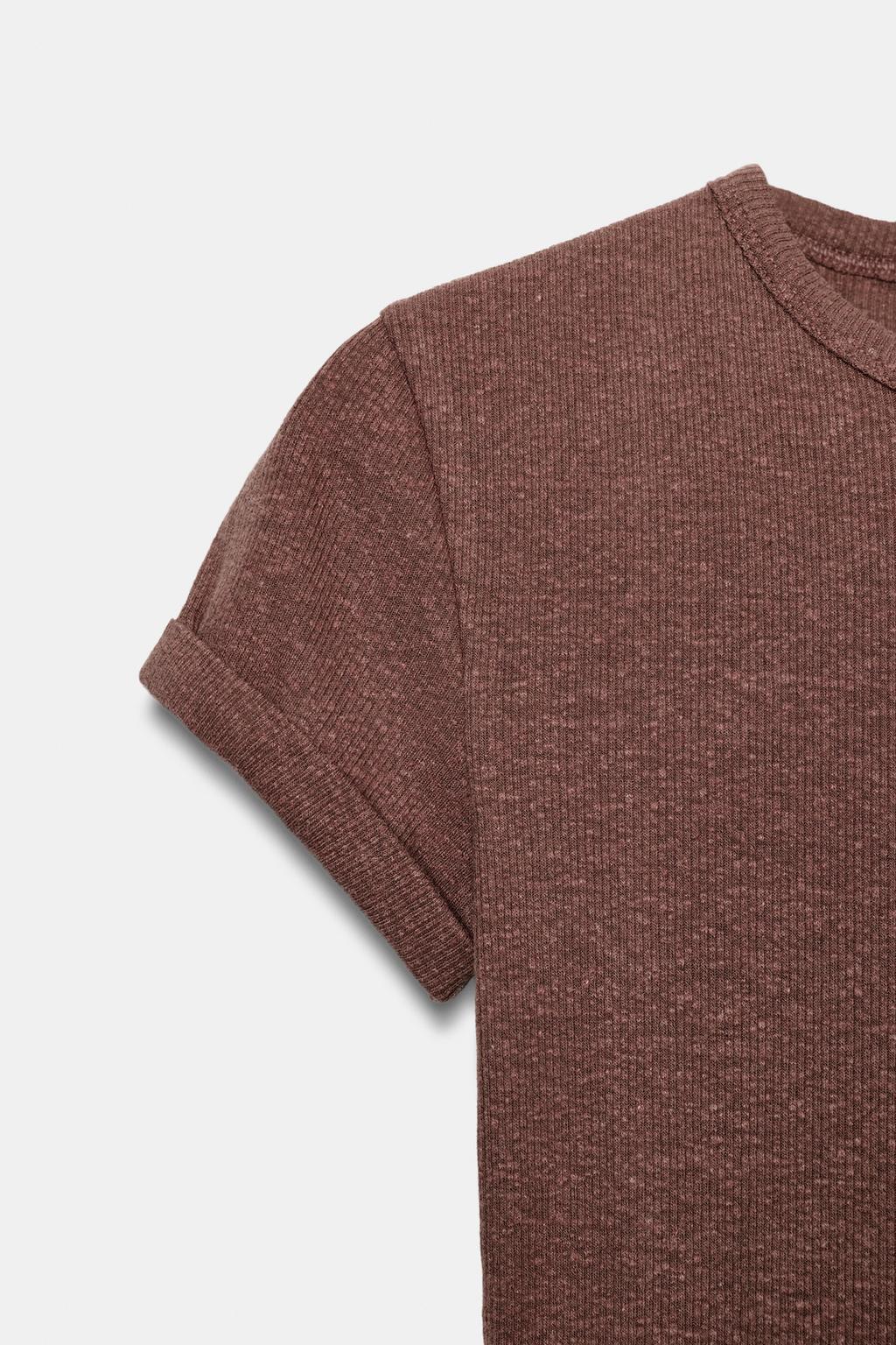 ФУТБОЛКА В СТИЛЕ РУСТИК СО ЛЬНОМ