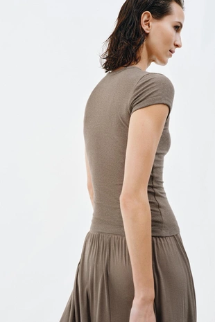 Футболка в стиле рустик со льном