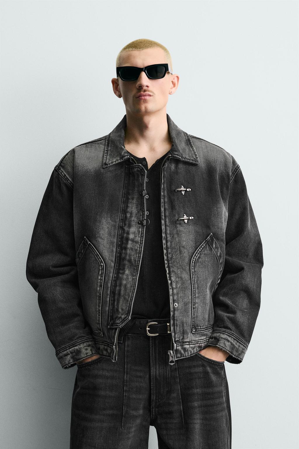 ДЖИНСОВАЯ КУРТКА BOXY FIT С НАВЕСНЫМИ ПЕТЛЯМИ