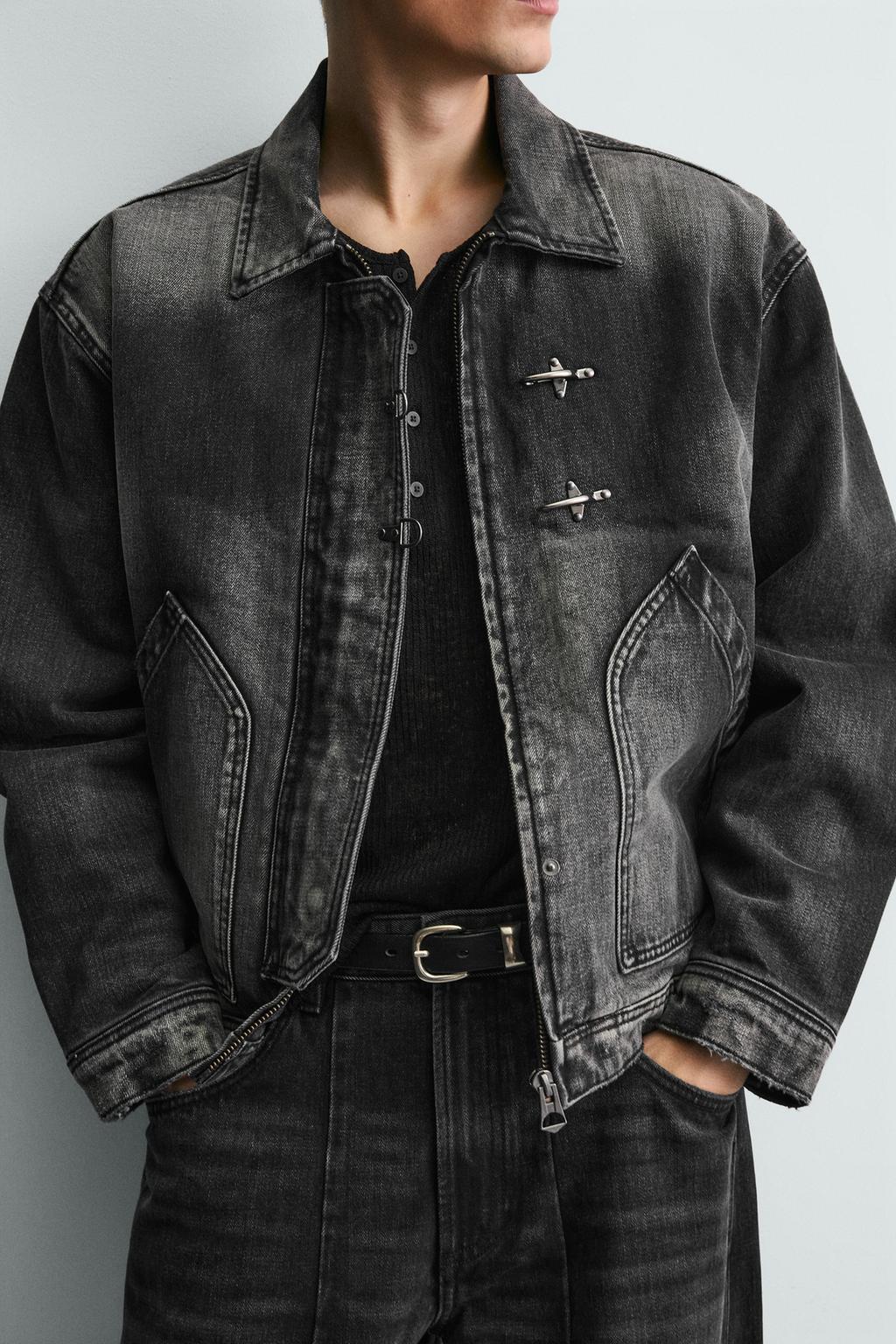 ДЖИНСОВАЯ КУРТКА BOXY FIT С НАВЕСНЫМИ ПЕТЛЯМИ