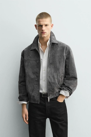 Куртка из замшевой кожи- Заказать в России