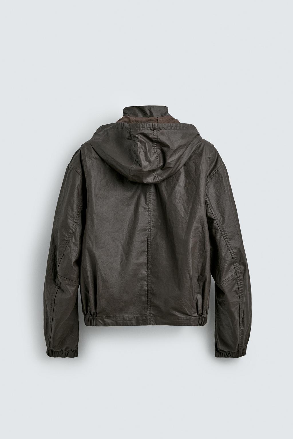 КУРТКА ИЗ ЛЬНА И ХЛОПКА С ВОЩЕНЫМ ПОКРЫТИЕМ