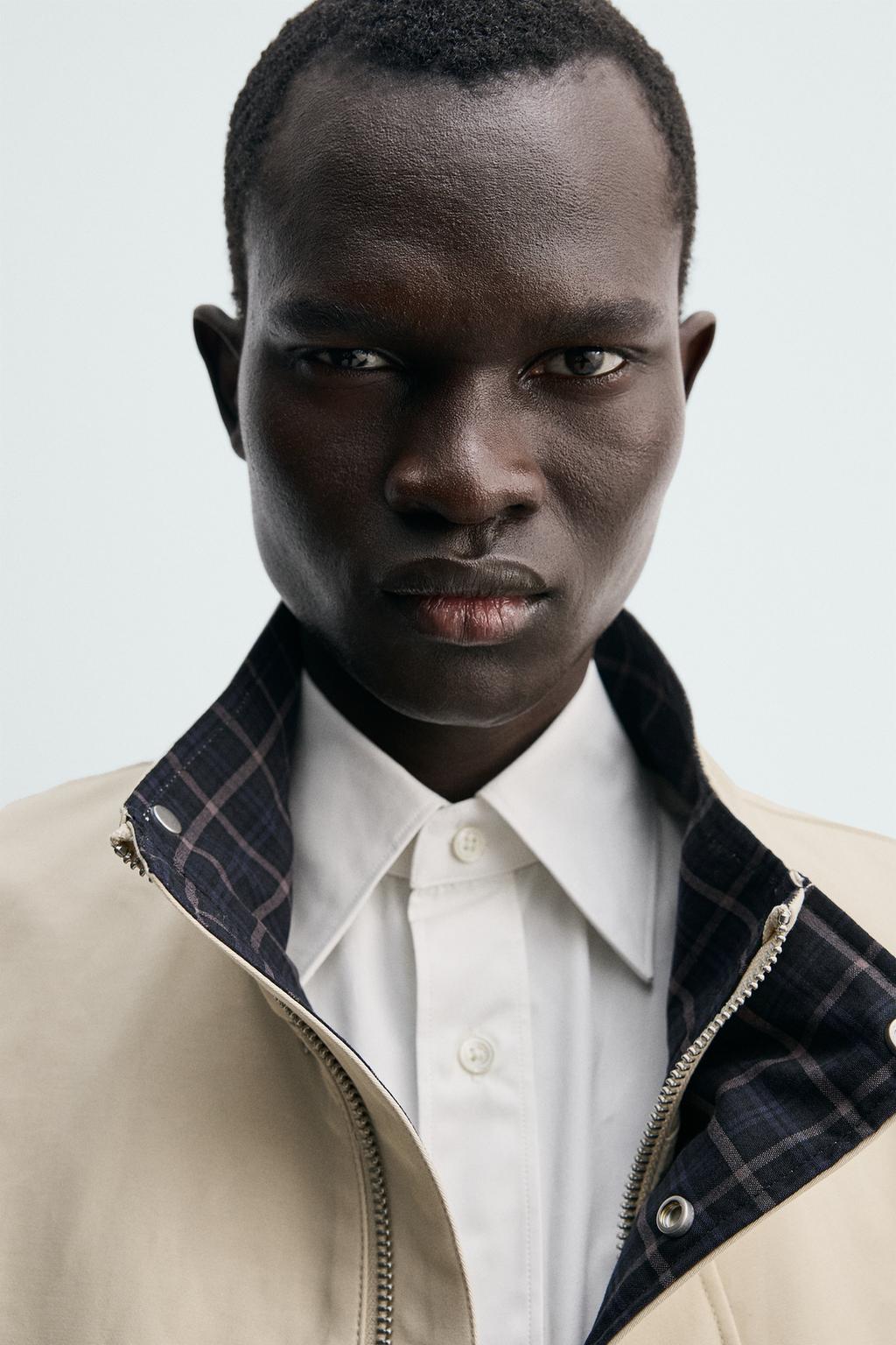 КУРТКА С КОНТРАСТНЫМ ВОРОТНИКОМ