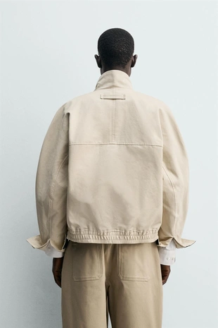 Куртка с контрастным воротником- Заказать в России