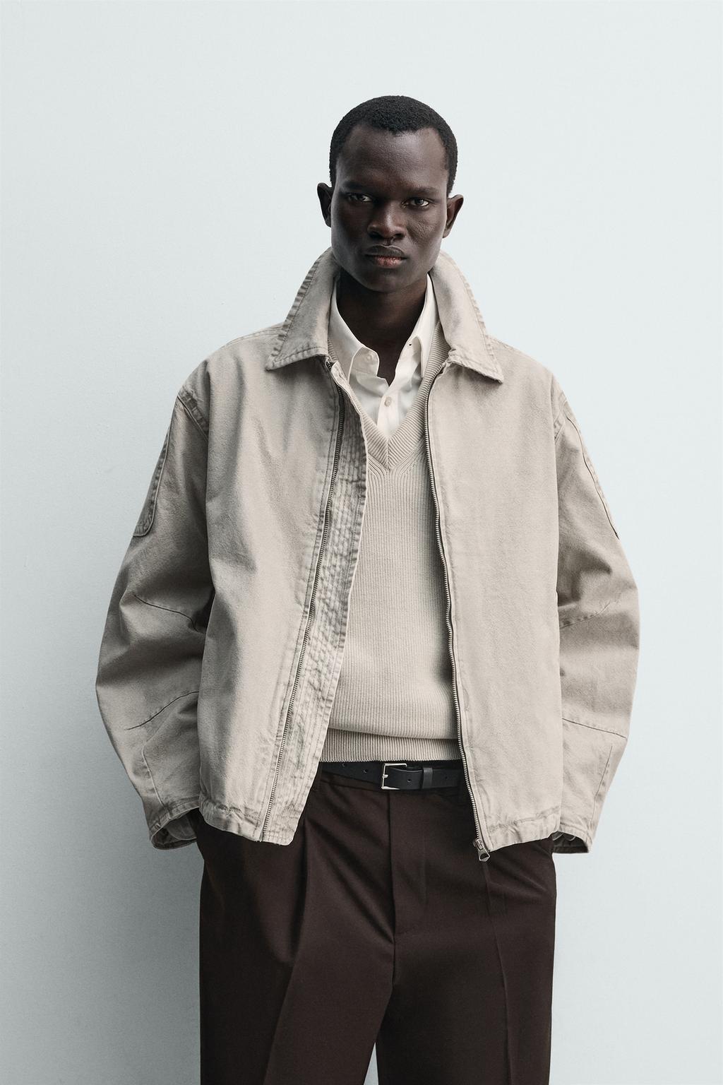 КУРТКА BOXY FIT С ЭФФЕКТОМ ПОТЕРТОСТИ