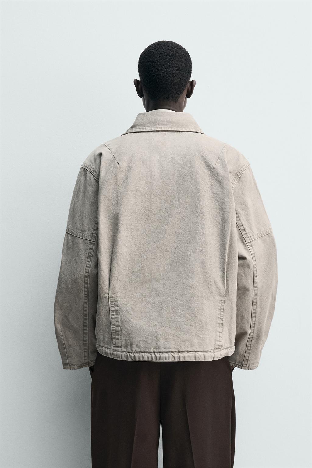 КУРТКА BOXY FIT С ЭФФЕКТОМ ПОТЕРТОСТИ