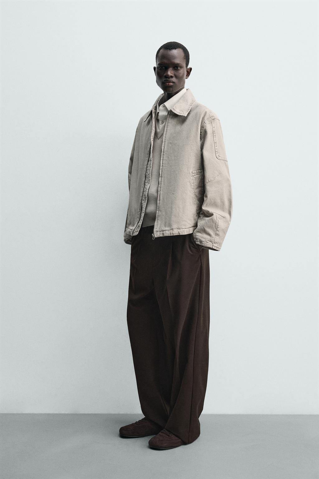 КУРТКА BOXY FIT С ЭФФЕКТОМ ПОТЕРТОСТИ