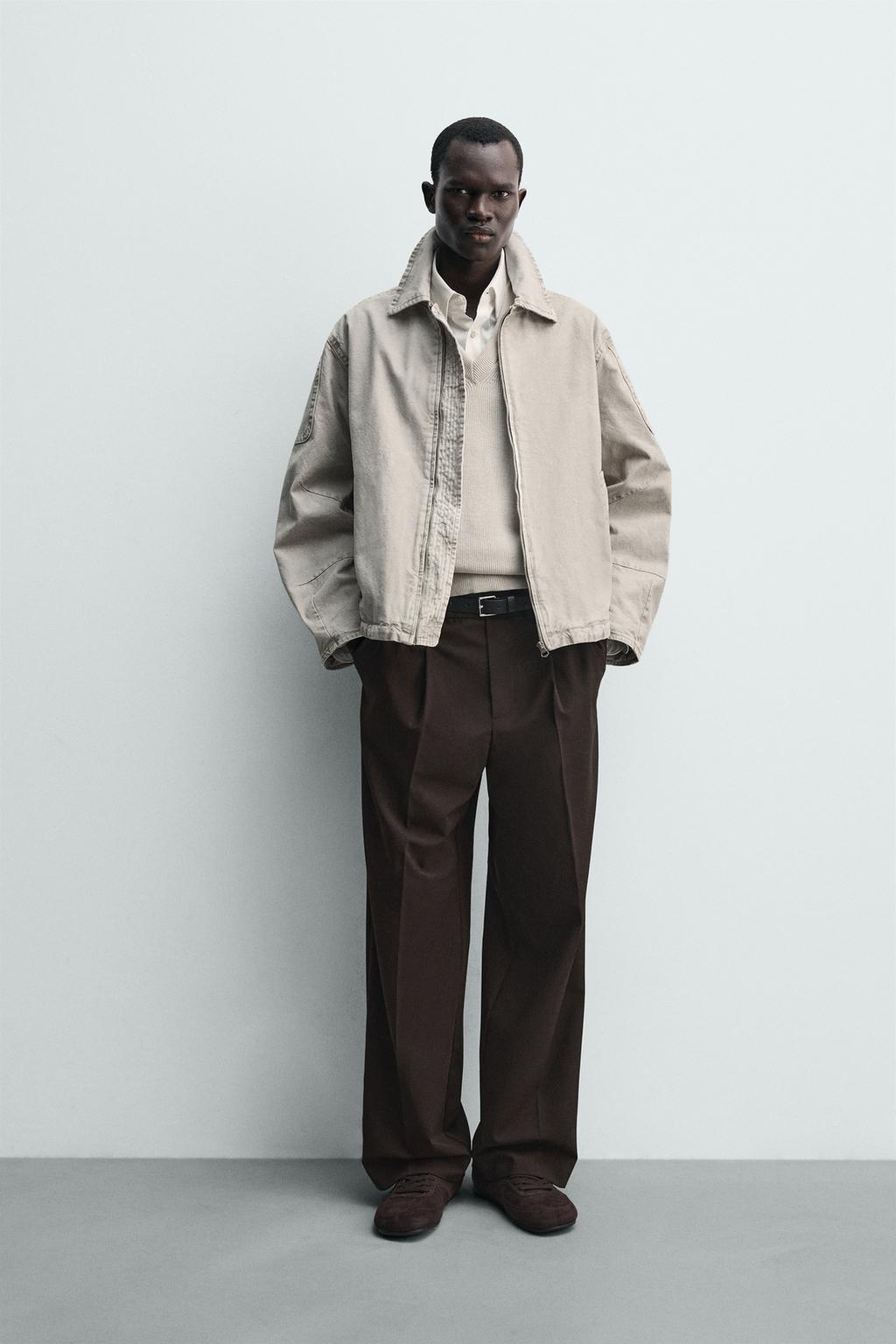 КУРТКА BOXY FIT С ЭФФЕКТОМ ПОТЕРТОСТИ