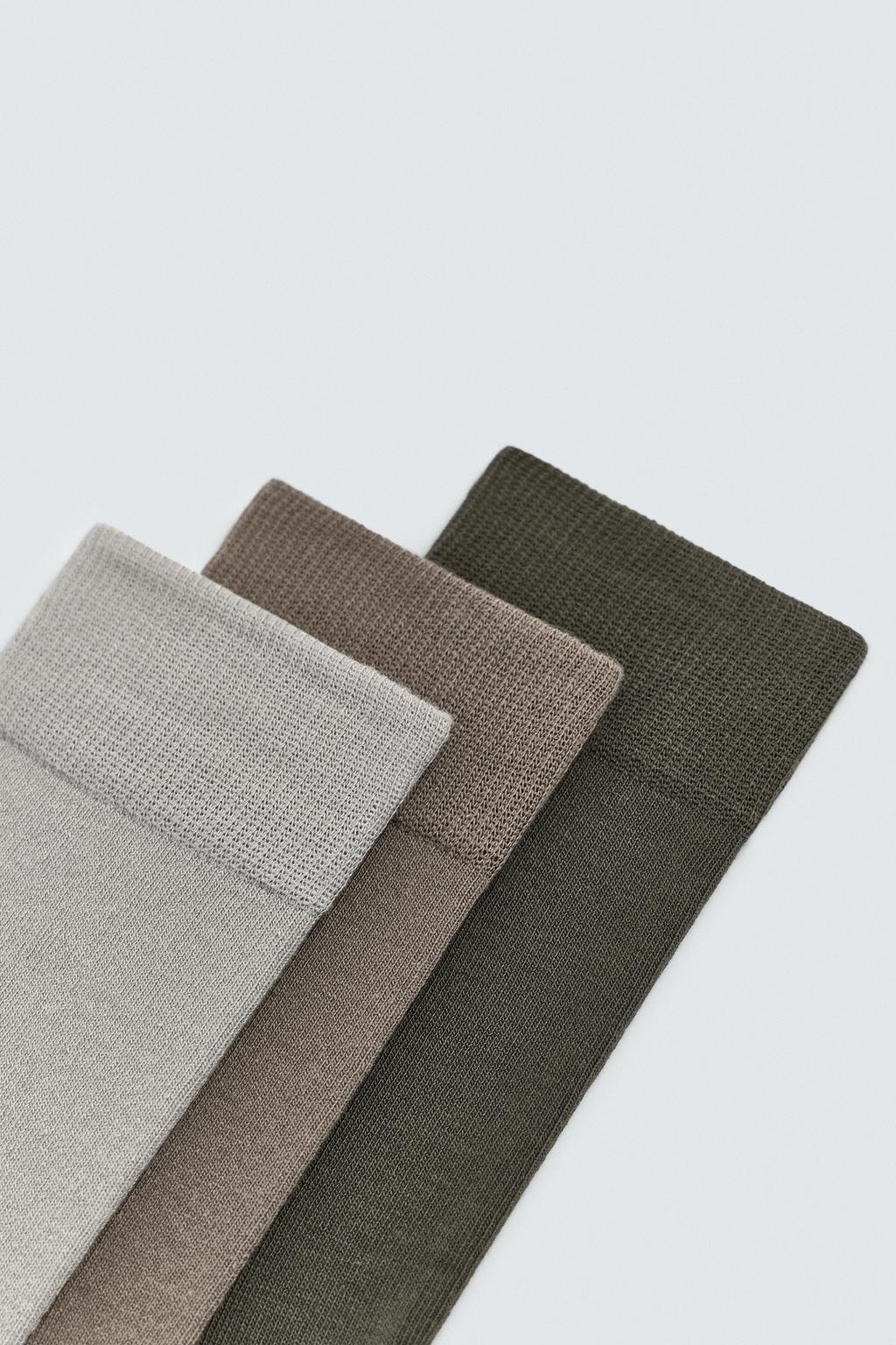 НАБОР ИЗ 3 ПАР ЛЕГКИХ НОСКОВ С РЕЛЬЕФНЫМ УЗОРОМ