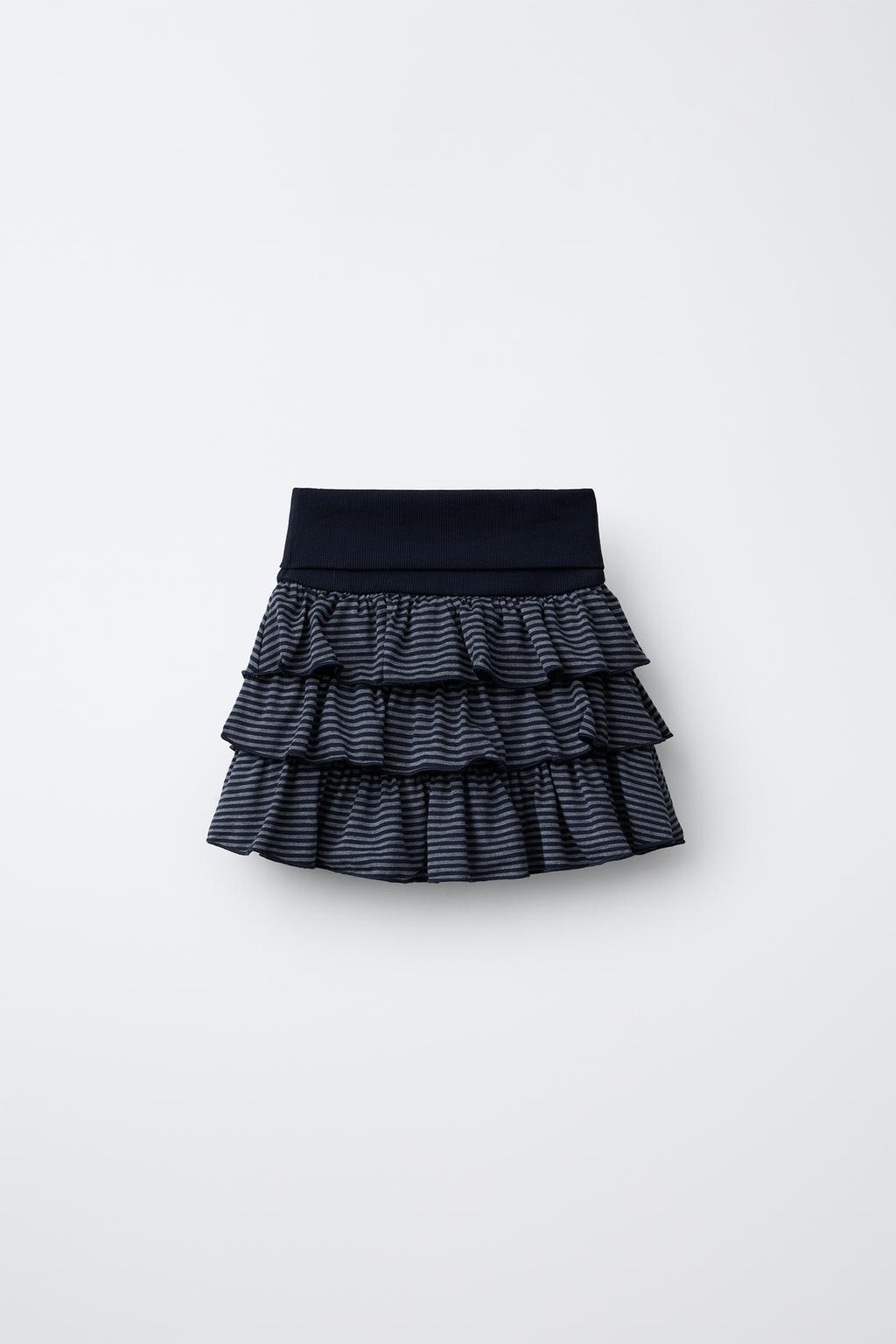 ЮБКА-ШОРТЫ С ВОЛАНАМИ И ПОЛОСКАМИ