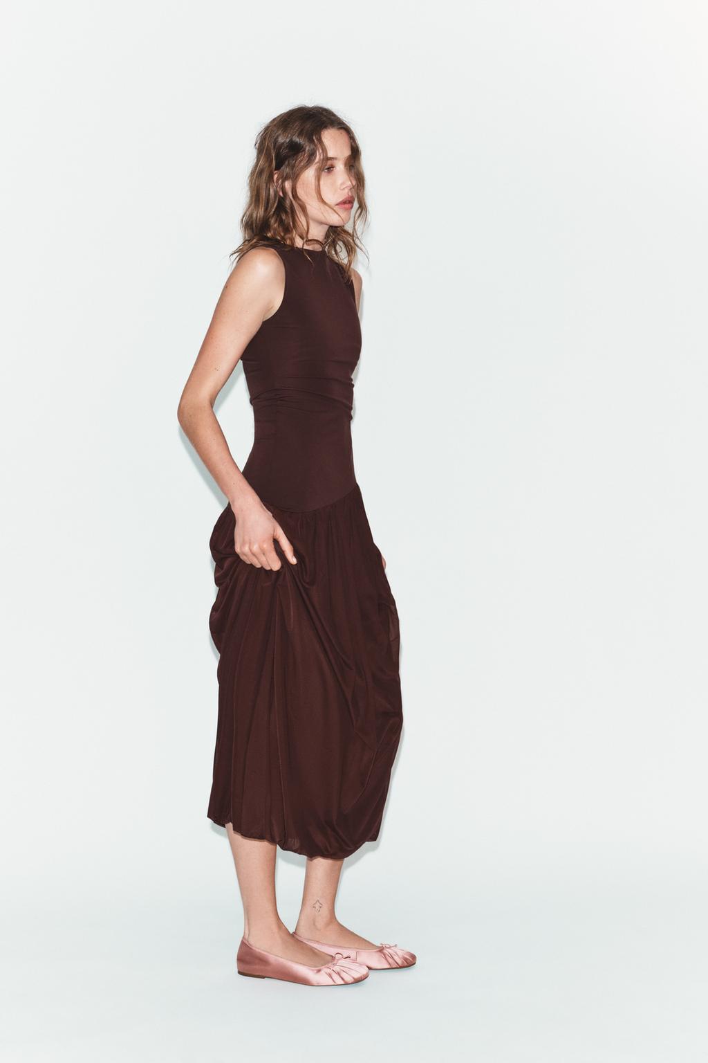 ДЛИННОЕ ПЛАТЬЕ ИЗ ПОЛУПРОЗРАЧНОЙ ТКАНИ