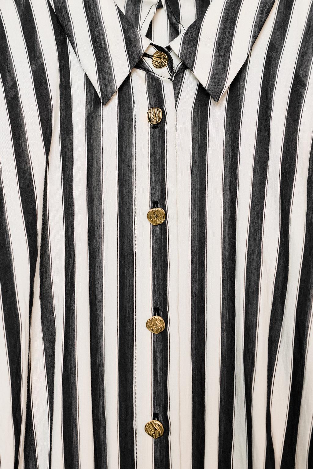 КОМБИНИРОВАННОЕ ПЛАТЬЕ МИДИ В ПОЛОСКУ С РЕМНЕМ