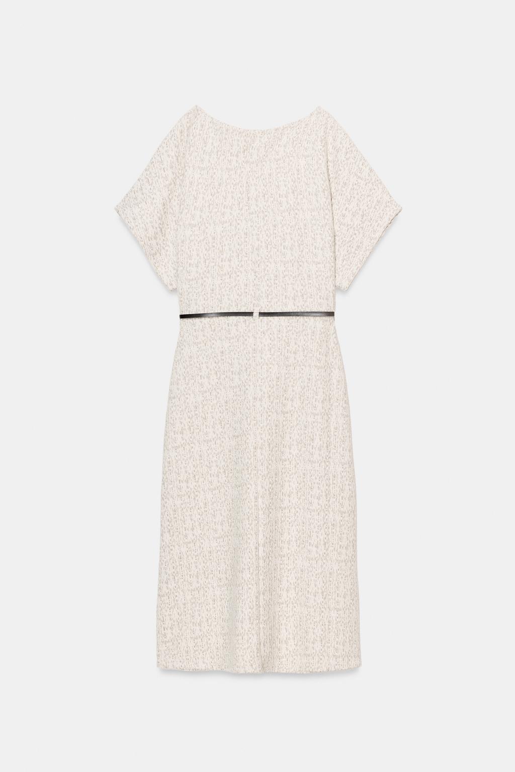 ТЕКСТУРНОЕ ПЛАТЬЕ МИДИ С ПОЯСОМ