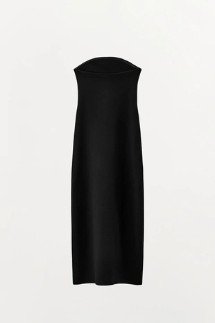 Вязаное платье с открытыми плечами- Заказать в России