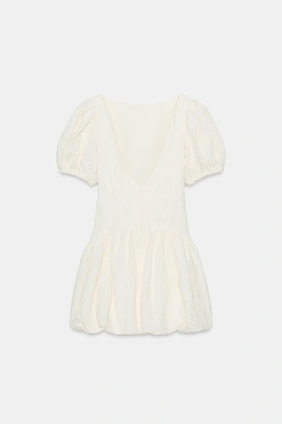 Короткое жаккардовое платье-баллон- Заказать в России