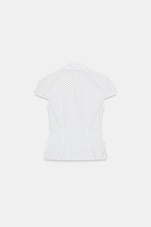 Топ из поплина с воланом