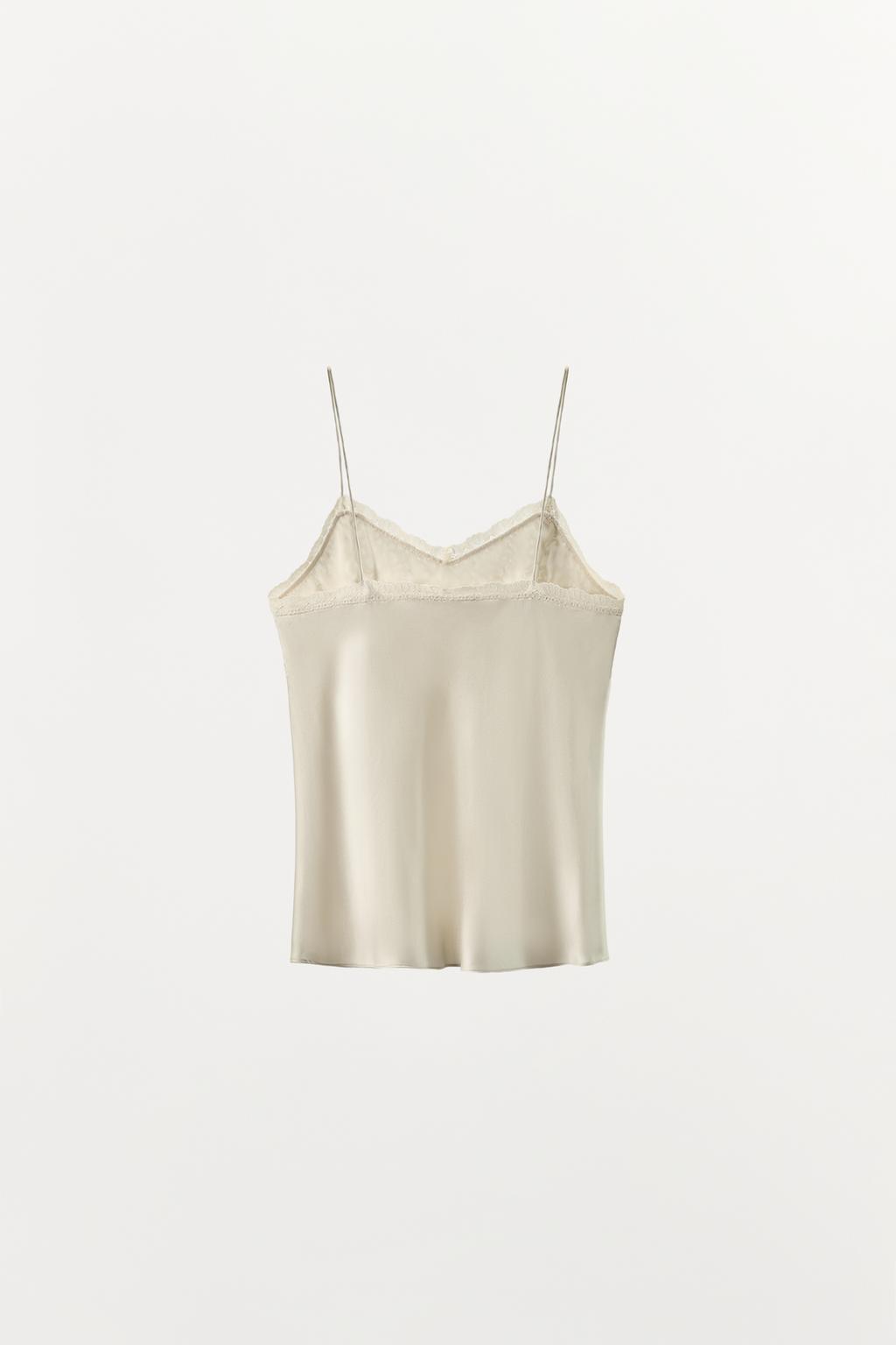 ТОП В БЕЛЬЕВОМ СТИЛЕ ИЗ СМЕСОВОГО ШЕЛКА С КРУЖЕВОМ