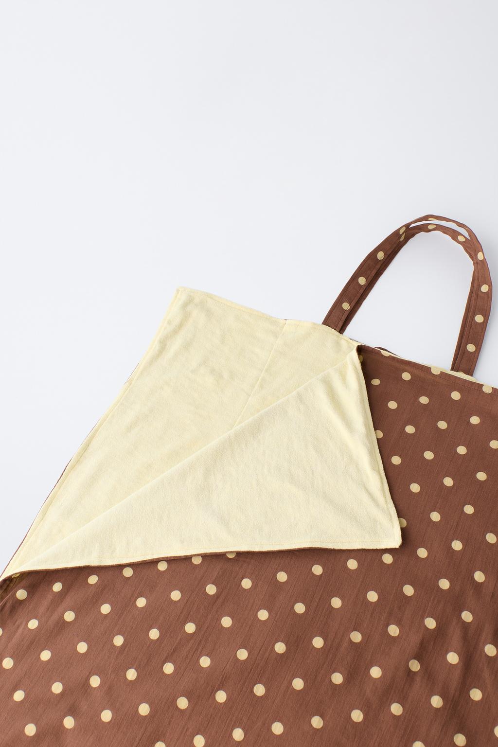 ПОЛОТЕНЦЕ-СУМКА В ГОРОШЕК