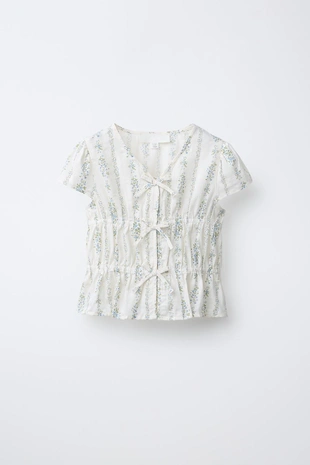 Топ с цветочным принтом- Заказать в России