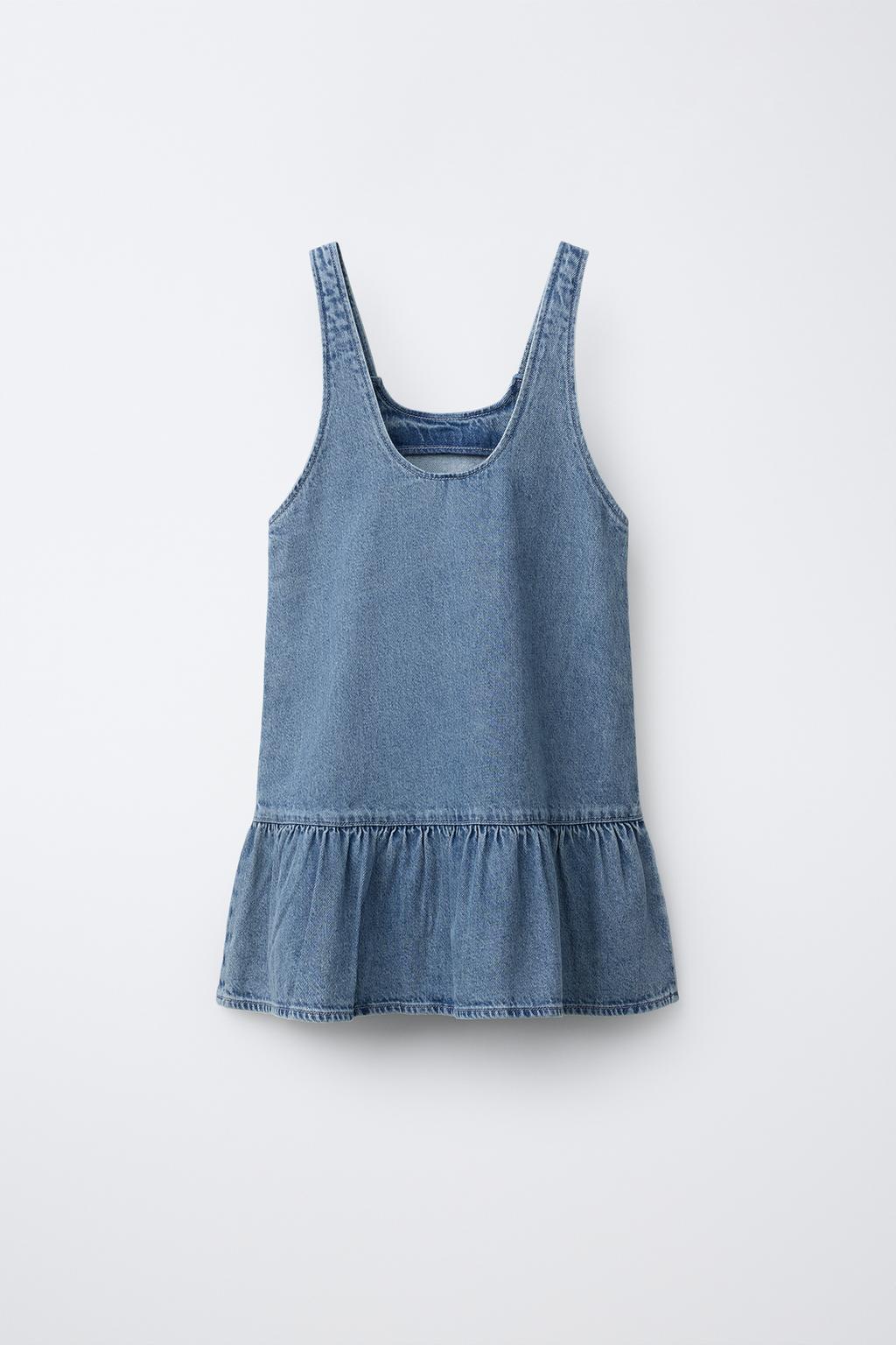 ДЖИНСОВОЕ ПЛАТЬЕ С ВЫШИТЫМИ ЦВЕТАМИ